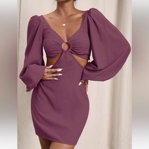 Purple cut out dress